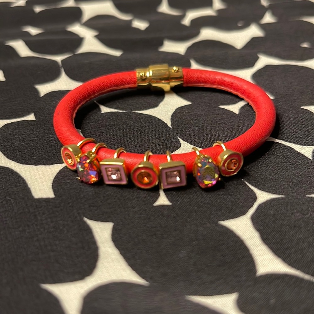 Kate Spade Red Leather Bracelet